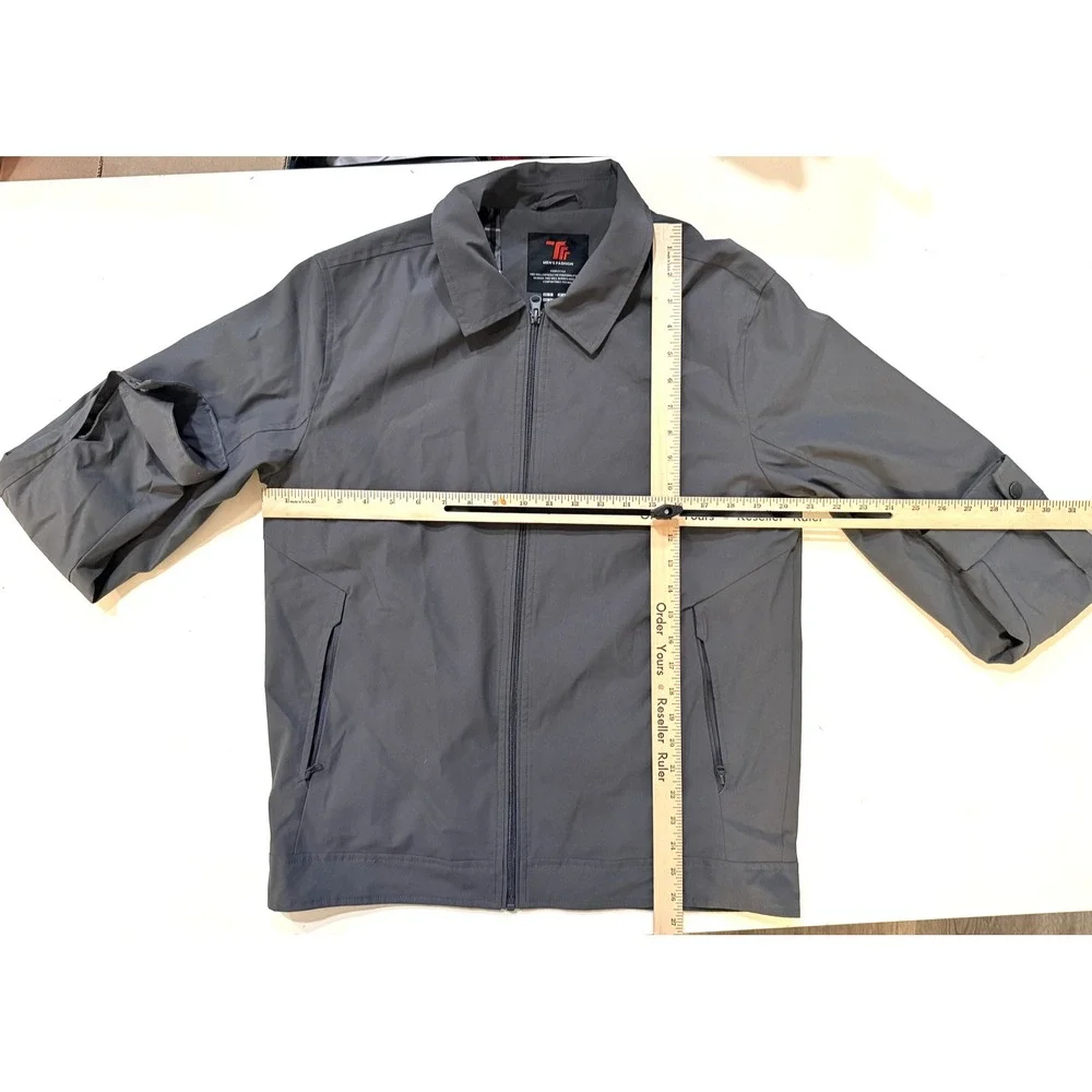 Mens Fashion Jacket‎ Mens Small Gray Lightweight Pockets Casual Windbreaker